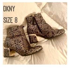 DKNY Metallic Brocade Bootie